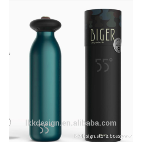Hot selling Thermos Stainless Steel Vacuum Airpot Vacuum Flask Genuine Leather Bottle